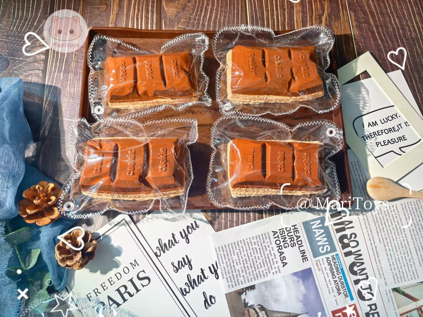 チョコレート水感スクイーズ ストレス解消 ストレス発散かわいいデザインスクイーズ袋